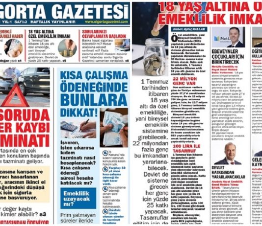 Sigorta Gazetesi’nin 3. sayısı Turkcell Dergilik’te