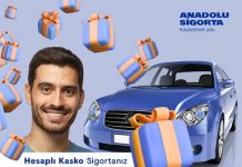 Anadolu Sigorta Hesaplı Kasko Hediyesiyle Geliyor