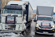 Yardım TIR’ları deprem bölgesinde