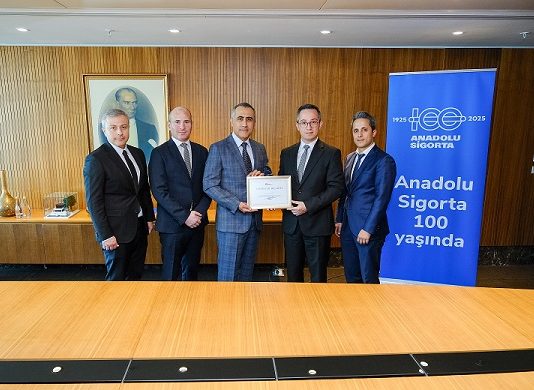 Anadolu Sigorta’ya İstanbul Defterdarlığı’ndan teşekkür belgesi